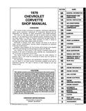 1979 Chevrolet Corvette Shop Manual (Licensed Quality Reproduction)