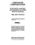 1992 Jeep Shop Manual - 2 Volumes