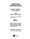1997 Jeep Wrangler Engineering Changes Shop Manual Supplement