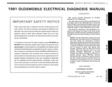 1981 Oldsmobile Electrical Troubleshooting Manual - Cutlass Delta 88 98 Toronado