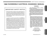 1982 Oldsmobile Electrical Troubleshooting Manual - Cutlass Delta 88 98 Toronado