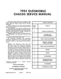 1984 Oldsmobile Service Manual - Cutlass Supreme Delta 88, Ninety-Eight Toronado