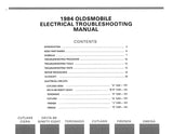 1984 Oldsmobile Electrical Troubleshooting Manual - Includes Update Supplement