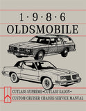 1986 Oldsmobile Service Manual - Cutlass Supreme Cutlass Salon Custom Cruiser