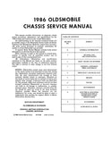 1986 Oldsmobile Service Manual - Cutlass Supreme Cutlass Salon Custom Cruiser