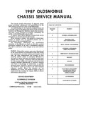 1987 Oldsmobile Service Manual - Cutlass Supreme, Cutlass Salon, Custom Cruiser