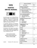 1978 Pontiac Service Manual - 2 Vol Set