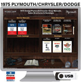 1975 Plymouth Chrysler Dodge Shop Manuals & Sales Literature on USB