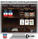 1975 Plymouth Chrysler Dodge Shop Manuals & Sales Literature on USB