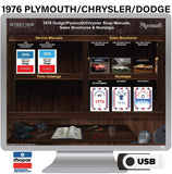 1976 Plymouth Chrysler Dodge Shop Manuals & Sales Literature on USB