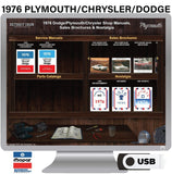 1976 Plymouth Chrysler Dodge Shop Manuals & Sales Literature on USB