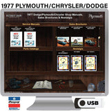 1977 Plymouth Chrysler Dodge Shop Manuals & Sales Literature on USB