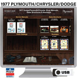1977 Plymouth Chrysler Dodge Shop Manuals & Sales Literature on USB