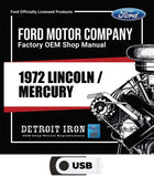 1972 Ford Lincoln Mercury Shop Manuals Wiring Diagrams Sales Parts Books on USB