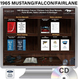 1965 Mustang Falcon Fairlane Shop Manuals Sales Wiring Diagams Parts Book on USB