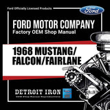 1968 Mustang Falcon Fairlane Shop Manuals, Sales Literature & Parts Books on USB