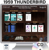 1959 Thunderbird Shop Manuals, Sales Data & Parts Books on USB