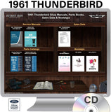 1961 Thunderbird Shop Manuals, Sales Data & Parts Books on USB