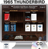 1965 Thunderbird Shop Manuals, Sales Literature & Parts Books on USB