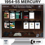 1954-1955 Mercury Shop Manuals, Sales Literature & Parts Books on USB