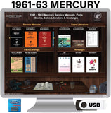 1961-1963 Mercury Service Manuals, Sales Literature & Parts Books on USB