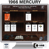 1966 Mercury Shop Manuals, Sales Data & Parts Books on USB