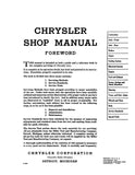 1937 Chrysler Shop Manual - Includes 11x26 inch Wiring Diagrams