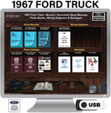 1967 Ford Truck / Van Shop Manuals, Wiring Diagrams & Parts Books on USB
