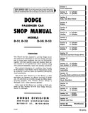 1954 Dodge Car Repair Shop Manual