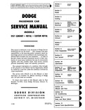 1957 Dodge Passenger Car Service Manual - Coronet, Royal, Custom Royal
