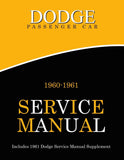 1960 - 1961 Dodge Car Repair Shop Manual