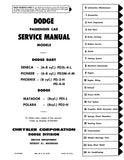 1960 - 1961 Dodge Car Repair Shop Manual