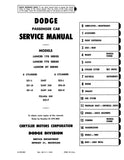 1962 Dodge Lancer Dart Polara 500 Service Manual