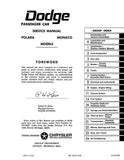 1966 Dodge Polara & Monaco Repair Shop Manual