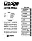 1969 Dodge Charger / Dart / Coronet Service Manual