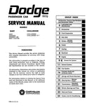 1970 Dodge Service Manaul - Challenger Dart