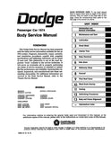 1974 Dodge Chassis & Body Service Manual Set
