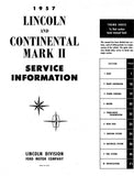 1956-57 Lincoln Maintenance Manual (includes 1957 Supplement)