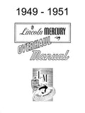 1949-1951 Lincoln & Mercury Overhaul Set & Shop Manual