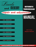 1951-55 Mercury & 1955 Lincoln Transmission Manual