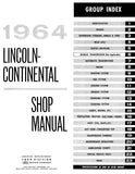 1964 Lincoln Continental Maintenance Manual