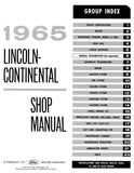1965 Lincoln Continental Maintenance Manual
