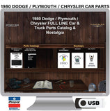 1980 Dodge / Plymouth / Chrysler Car Parts Manuals (Only) on USB
