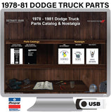 1978-1981 Dodge Truck Parts Manuals (Only) on USB