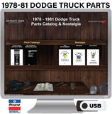 1978-1981 Dodge Truck Parts Manuals (Only) on USB