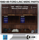 1980-1989 Ford/Lincoln/Mercury Parts Manuals (Only) on USB