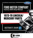 1973-1979 Lincoln/Mercury Parts Manuals (Only) on USB