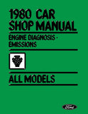 1980 Ford Lincoln Mercury Shop Manual Engine Diagnosis - Emissions All Models