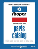 1966 Chrysler Car Body & Chassis Parts Catalog - Text and Illustrations