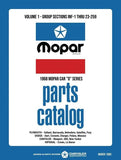 1968 Chrysler Car Body & Chassis Parts Catalog - Text and Illustrations